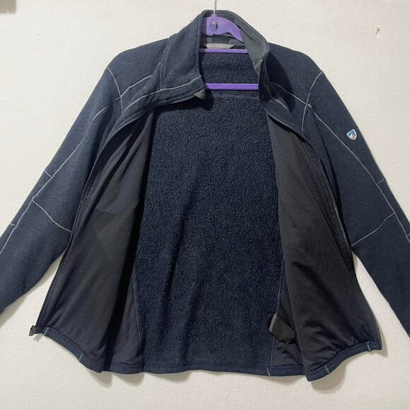 KUHL navy blue fleece zip up - Picture 4 of 7